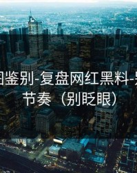 关键截图鉴别-复盘网红黑料-别再被带节奏（别眨眼）