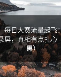 说真的，每日大赛流量起飞：最真实的一段录屏，真相有点扎心（不吹不黑）