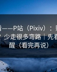 新手必看——P站（Pixiv）：账号安全怎么做？少走很多弯路｜先看合规提醒（看完再说）