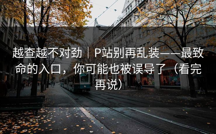 越查越不对劲|P站别再乱装——最致命的入口,你可能也被误导了(看完再说) 越查越不对劲|P站别再乱装——最致命的入口,你可能也被误导了(看完再说)