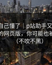 我以为自己懂了｜p站助手又更新了-最稳妥的网页版，你可能也被误导了（不吹不黑）