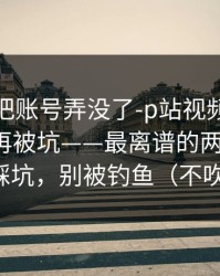 我差点把账号弄没了-p站视频网页版入口别再被坑——最离谱的两步验证，别再踩坑，别被钓鱼（不吹不黑）