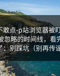 我差点不敢点-p站浏览器被盯上了？-最容易被忽略的时间线，看完你就懂了：别踩坑（别再传谣）