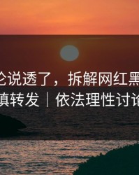 高赞评论说透了，拆解网红黑料-请谨慎转发｜依法理性讨论