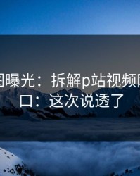 关键截图曝光：拆解p站视频网页版入口：这次说透了