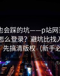 老用户也会踩的坑——p站网页版——网页版怎么登录？避坑比找入口更重要，先搞清版权（新手必看）