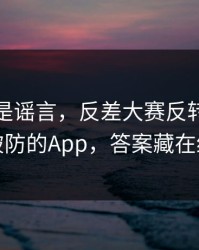 我以为是谣言，反差大赛反转了：最让人破防的App，答案藏在细节里