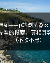我真没想到——p站浏览器又更新了｜最应该先看的搜索，真相其实很简单（不吹不黑）