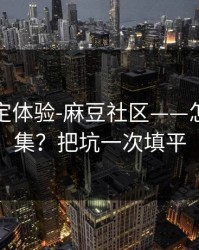 细节决定体验-麻豆社区——怎么找全集？把坑一次填平