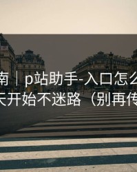 避坑指南｜p站助手-入口怎么找？从今天开始不迷路（别再传谣）