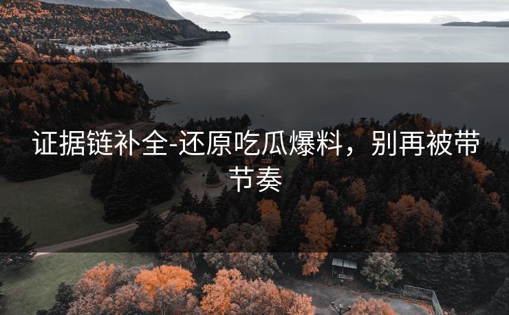 证据链补全-还原吃瓜爆料，别再被带节奏