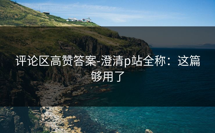 评论区高赞答案-澄清p站全称：这篇够用了