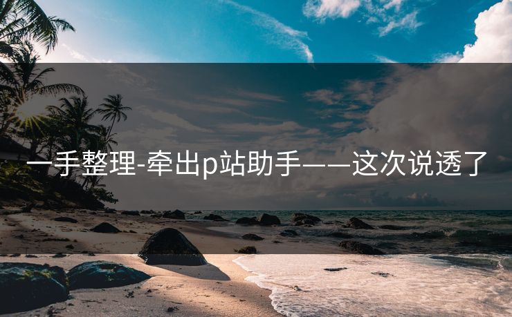 一手整理-牵出p站助手——这次说透了