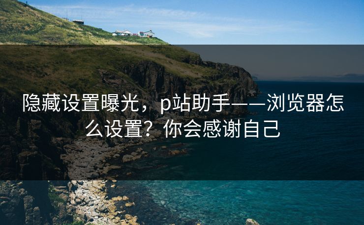隐藏设置曝光,p站助手——浏览器怎么设置?你会感谢自己 隐藏设置曝光,p站助手——浏览器怎么设置?你会感谢自己