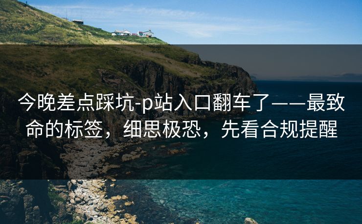 今晚差点踩坑-p站入口翻车了——最致命的标签，细思极恐，先看合规提醒